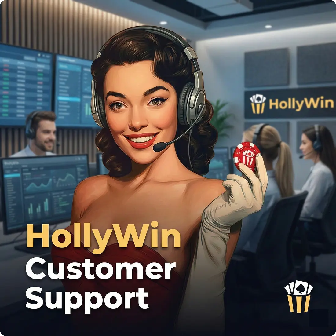 HollyWin Casino with top customer support available 24/7