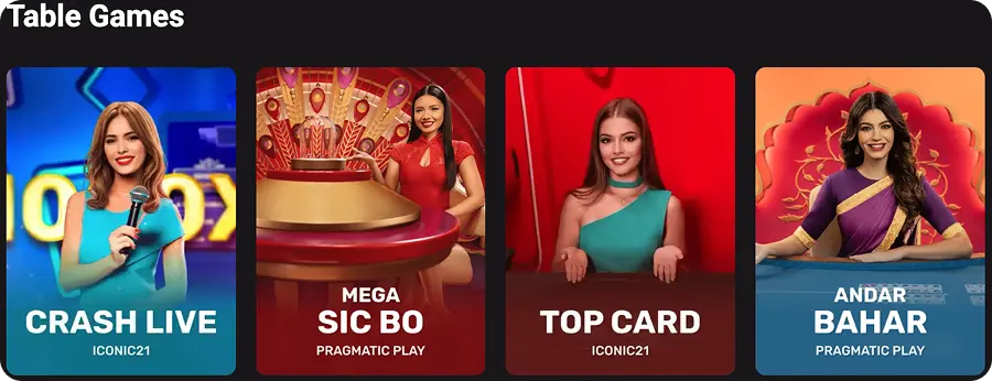 HollyWin Casino Australia table games collection